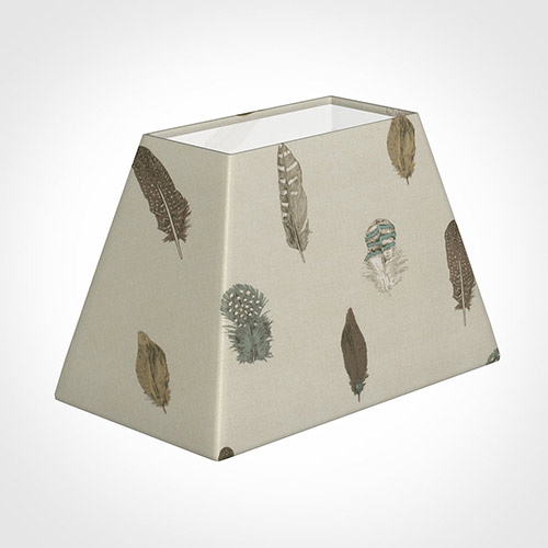 46cm Sloped Rectangle Shade in Stone Featherdown