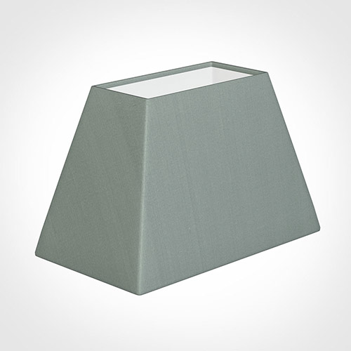 46cm Sloped Rectangle Shade in Aquamarine Faux Silk