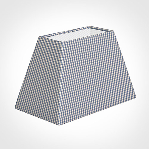 46cm Sloped Rectangle Shade in Blue Longford Gingham