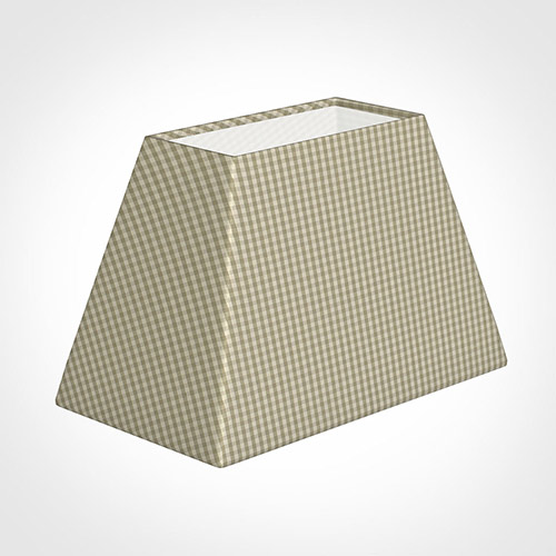 46cm Sloped Rectangle Shade in Natural Longford Gingham