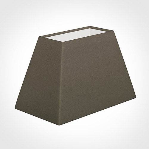 46cm Sloped Rectangle Shade in Bark Satin