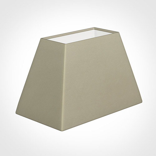 46cm Sloped Rectangle Shade in Pale Smoke Satin
