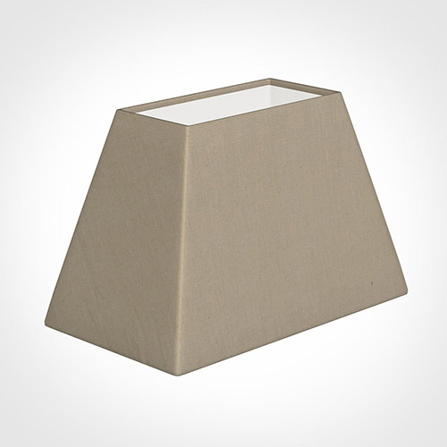 46cm Sloped Rectangle Shade in Limestone Waterford Linen