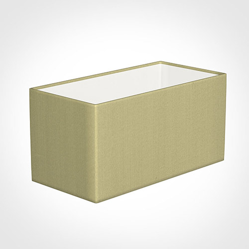 30cm Straight Rectangle Shade in Wheat Faux Silk