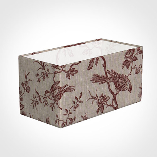 30cm Straight Rectangle Shade in Red Isabelle