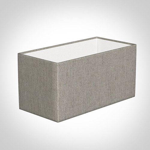 30cm Straight Rectangle in Limestone Herringbone Lovat Tweed