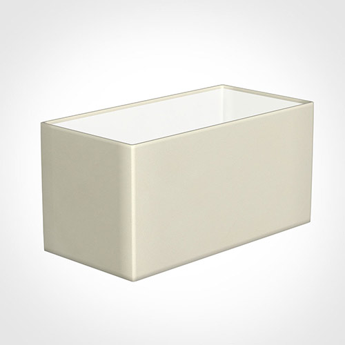 30cm Straight Rectangle Shade in Cream Satin