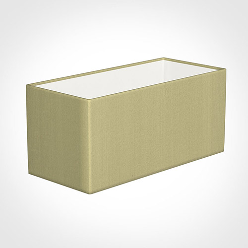 35cm Straight Rectangle Shade in Wheat Faux Silk