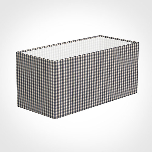 35cm Straight Rectangle Shade in Grey Longford Gingham
