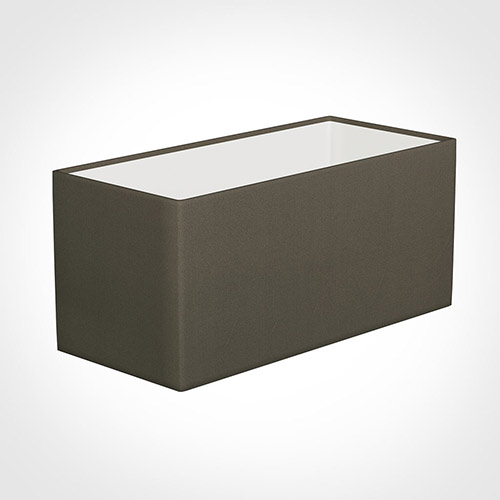 35cm Straight Rectangle Shade in Bark Satin