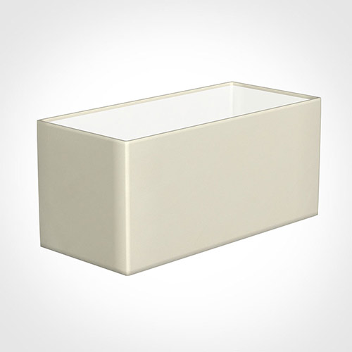35cm Straight Rectangle Shade in Cream Satin