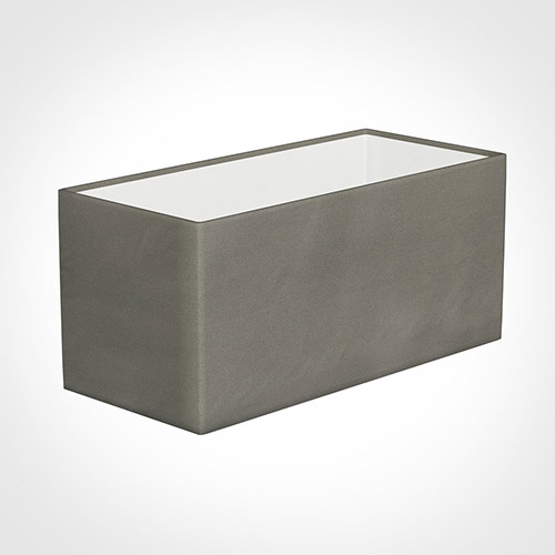 35cm Straight Rectangle Shade in Pewter Satin