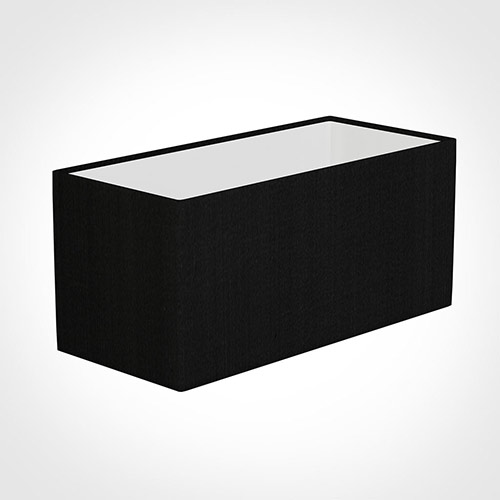 35cm Straight Rectangle Shade in Black Silk