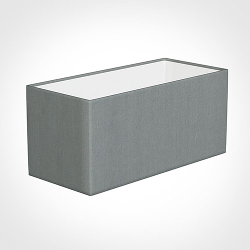 35cm Straight Rectangle Shade in Blue Waterford Linen