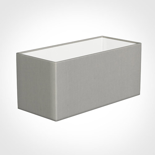35cm Straight Rectangle Shade in Soft Grey Waterford Linen