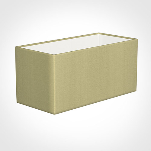 40cm Straight Rectangle Shade in Wheat Faux Silk