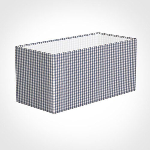 40cm Straight Rectangle Shade in Blue Longford Gingham
