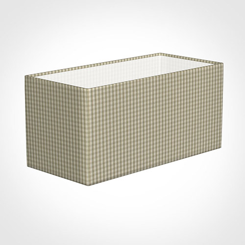 40cm Straight Rectangle Shade in Natural Longford Gingham