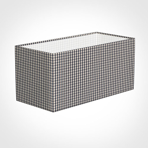 40cm Straight Rectangle Shade in Grey Longford Gingham