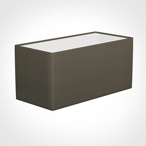 40cm Straight Rectangle Shade in Bark Satin