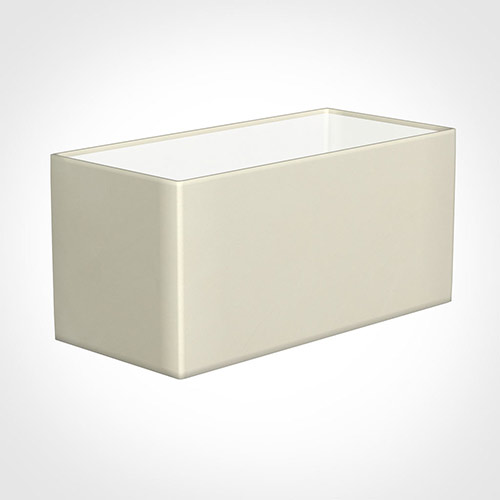 40cm Straight Rectangle Shade in Cream Satin