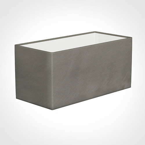 40cm Straight Rectangle Shade in Pewter Satin