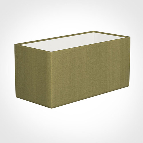40cm Straight Rectangle Shade in Antique Gold Silk