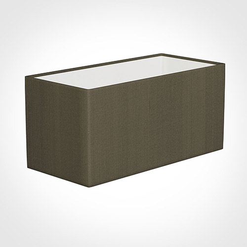 40cm Straight Rectangle Shade in Bronze BrownSilk