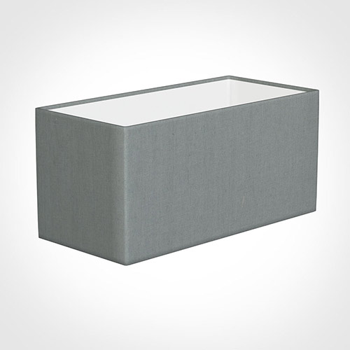 40cm Straight Rectangle Shade in Blue Waterford Linen