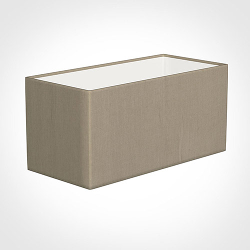 40cm Straight Rectangle Shade in Limestone Waterford Linen