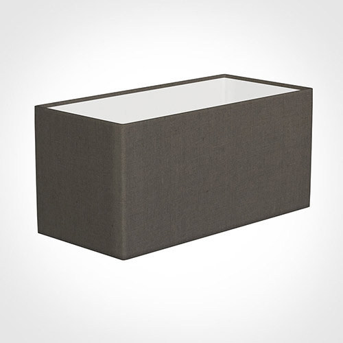 40cm Straight Rectangle Shade in Mouse Waterford Linen