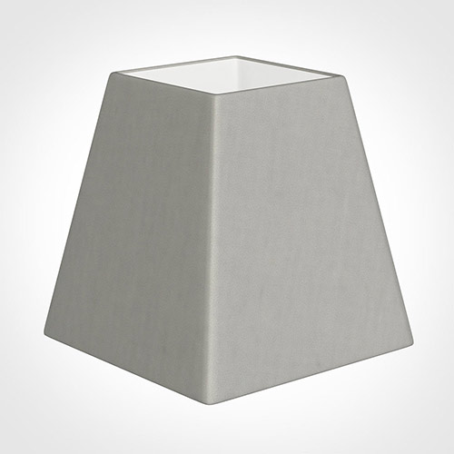 15cm Sloped Square Shade in Soft Grey Waterford Linen