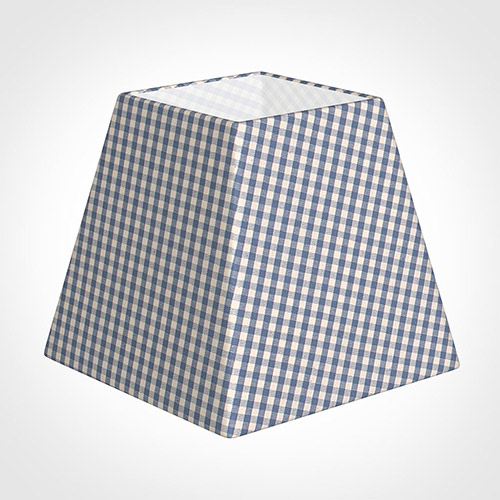 20cm Sloped Square Shade in Blue Longford Gingham