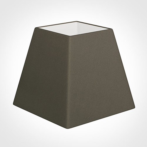 20cm Sloped Square Shade in Bark Satin