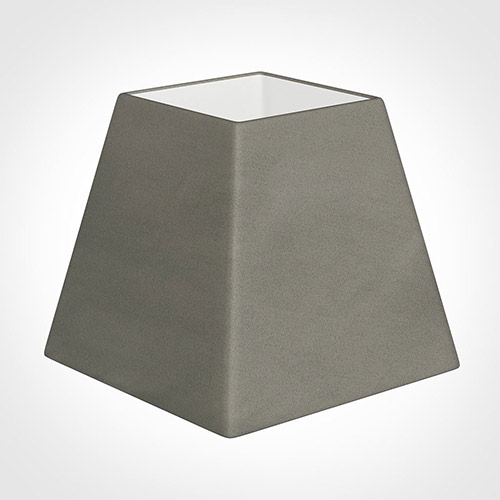 20cm Sloped Square Shade in Pewter Satin