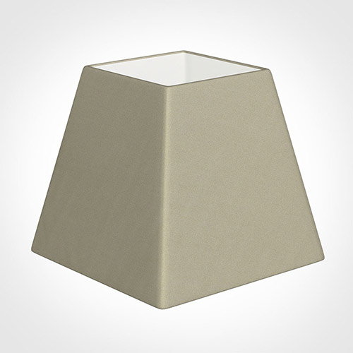 20cm Sloped Square Shade in Pale Smoke Satin