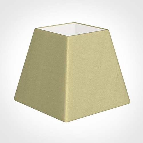 25cm Sloped Square Shade in Wheat Faux Silk