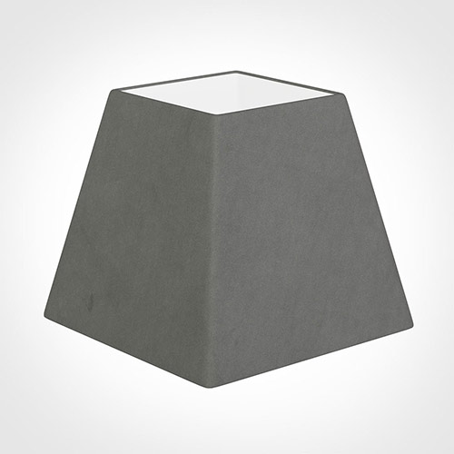 25cm Sloped Square Shade in Mole Hunstanton Velvet