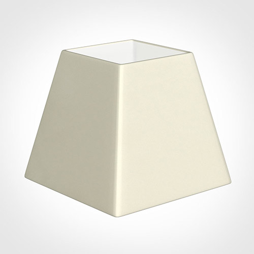 25cm Sloped Square Shade in Cream Satin