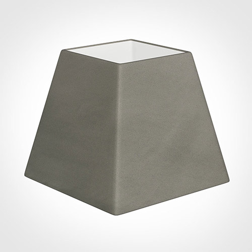 25cm Sloped Square Shade in Pewter Satin