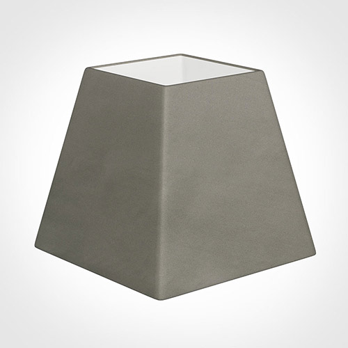 30cm Sloped Square Shade in Pewter Satin