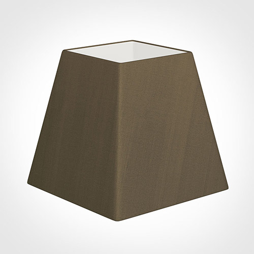 40cm Sloped Square Shade in Bronze Faux Silk