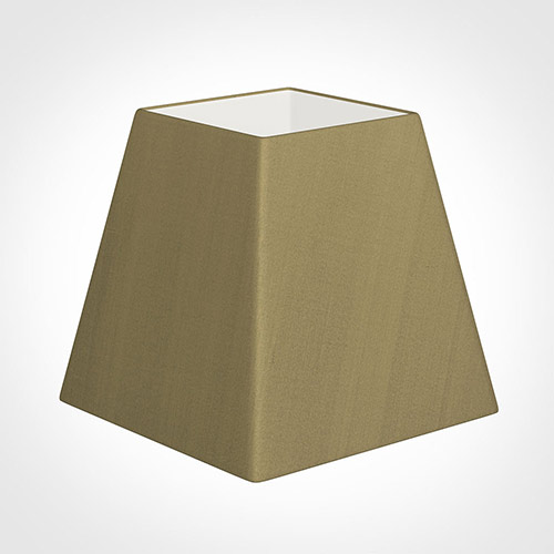 40cm Sloped Square Shade in Dull Gold Faux Silk