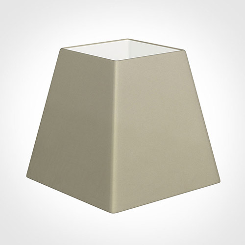 40cm Sloped Square Shade in Pale Smoke Satin -Lamp Base Only