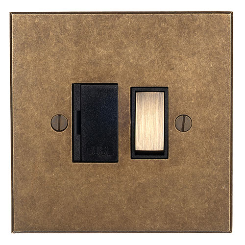 13amp Brass Fused Switch Bevelled