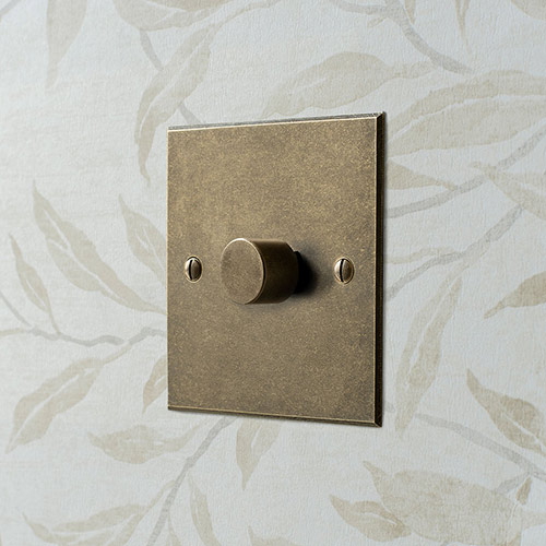 1 Gang Rotary Dimmer Bevelled Plate
