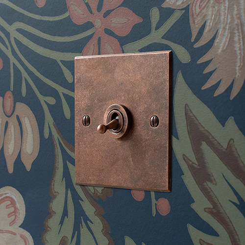 1 Gang Copper Switch Heritage Copper Plate