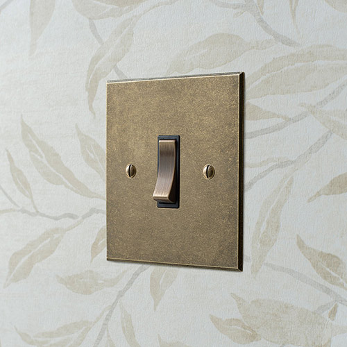 1 Gang Brass Grid Switch Bevelled Plate