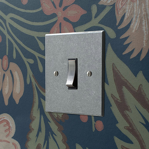 1 Gang Steel Grid Switch Polished Bevelled Plate