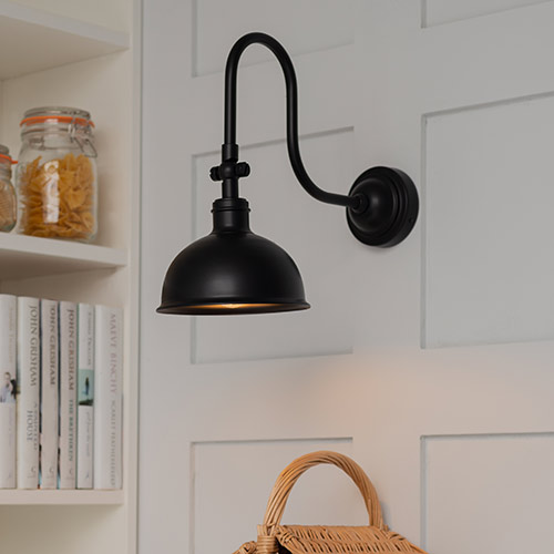 Aldgate Wall Light in Matt Black